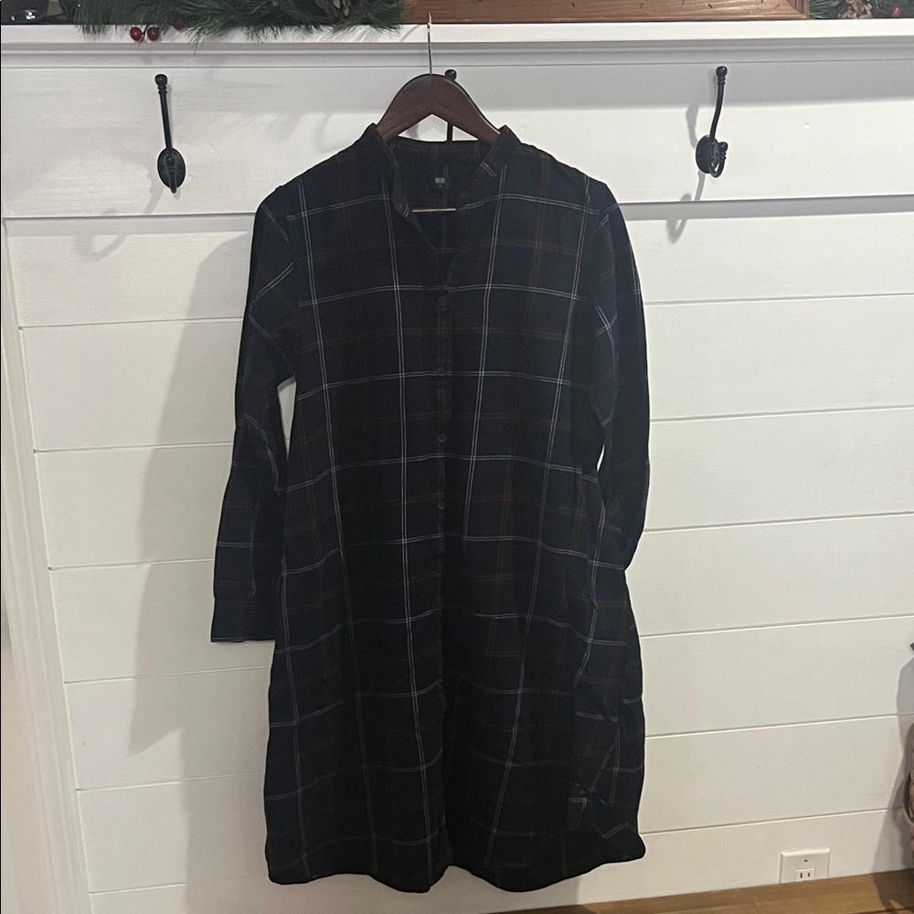 Plaid Long Sleeve Dress